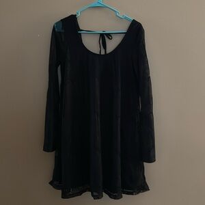 Women's ALTAR'D STATE Black Lace‎ Bell Sleeve Dress- Size Medium